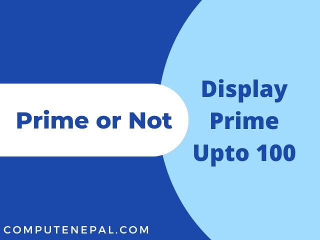 display prime numbers upto 100 in php